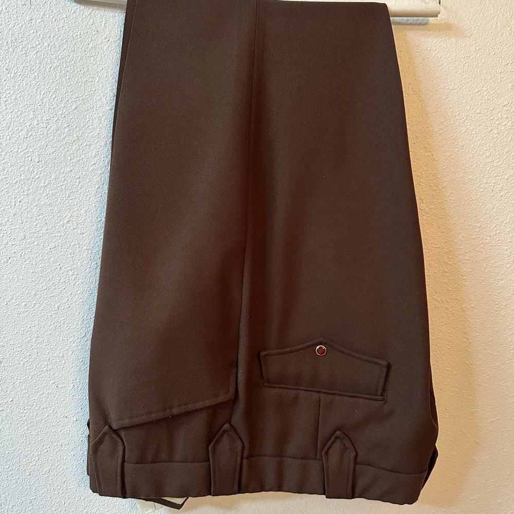 Men's Dress Pants in Dark Brown - Classic Tailored Fit